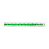 Crystal Ruler With Silk Screen Design 1601 (24pcs)