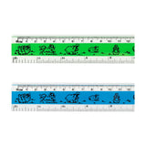 Crystal Ruler With Silk Screen Design 1601 (24pcs)