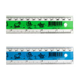 Crystal Ruler With Silk Screen Design 1601 (24pcs)