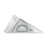 Crystal 2pcs Math Set Triangle Protractor 701T (1set)