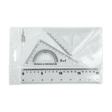 Crystal 3pcs Math Set Ruler Triangle Protractor 703 (1set)