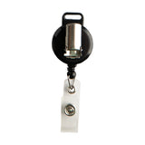 Long Life ID Clip with Strings Circle Black 79 (25pcs)
