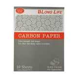 Long Life Carbon Paper 10sheets 8.5"x11" Black CP1011 (5packs)