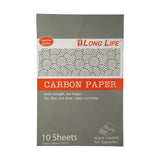 Long Life Carbon Paper 10sheets 8.5"x13" Black CP1013 (5packs)