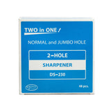 Crystal 2-Holes Sharpener Round and Square DS230 (48pcs)