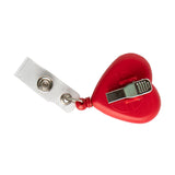 Long Life ID Clip with Strings Heart Red H79 (25pcs)