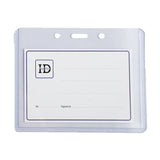Long Life Memo ID Jacket Big 10.7cmx7.7cm Clear HH110 (50pcs)