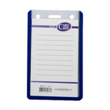 Long Life Memo ID Jacket 9cmx5.5cm Dark Blue HV67C (50pcs)