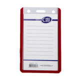 Long Life Memo ID Jacket 9cmx5.5cm Red HV67C (50pcs)