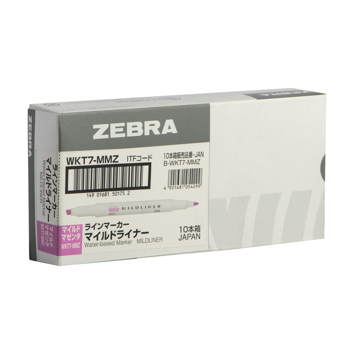 Zebra Mildliner Double Tip Mild Magenta WKT7 (10pcs)