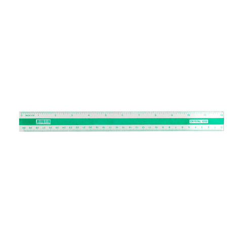 Crystal Ruler with Design Green Blue 1202 (24pcs)