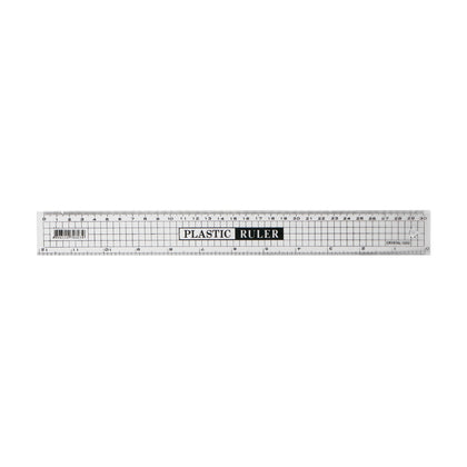 Crystal Plastic Ruler Clear 1302 (24pcs)