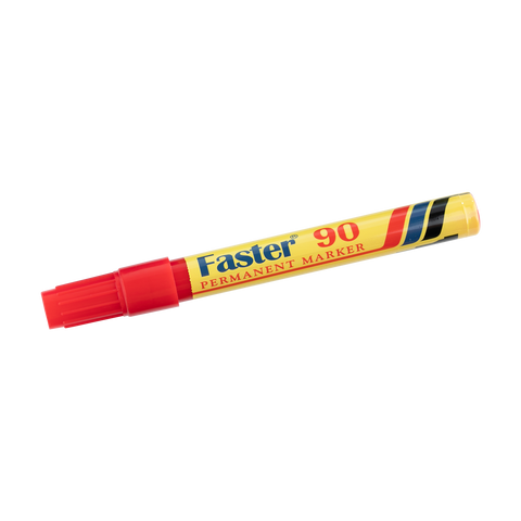 Faster Permanent Marker Broad Red 90 (12pcs)