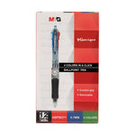 M&G Unique 4-Color Ballpen 0.7mm ABP80371 (12pcs)