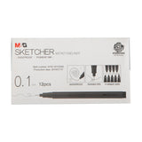 M&G Sketcher Fineliner 0.1mm Black ACPN0338 (12pcs)