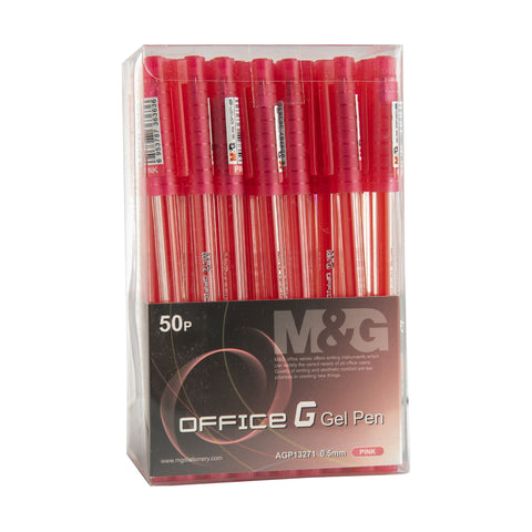 M&G Office G Gel Pen GP99 0.5mm Pink AGP13271 (50pcs)