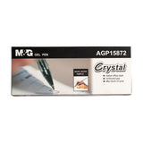 M&G Crystal Gel Pen 0.7mm Black AGP15872 (12pcs)