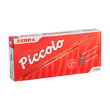 Zebra Piccolo Ballpen 0.7mm Red BA37 (12pcs)