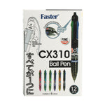 Faster 3 Colors + Stylus Mini Ballpen 0.7mm CX310 (12pcs)