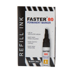 Faster Permanent Marker Refill Ink Black F80RF (12pcs)