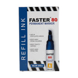 Faster Permanent Marker Refill Ink Blue F80RF (12pcs)