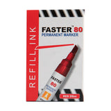 Faster Permanent Marker Refill Ink Red F80RF (12pcs)