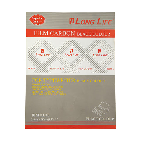 Long Life Film Carbon 10sheets 8.5"x11" Black FC811 (5packs)