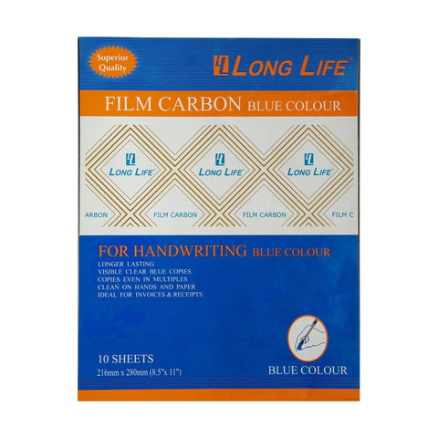 Long Life Film Carbon 10sheets 8.5"x11" Blue FC811 (5packs)