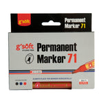 G'Soft Permanent Marker Fine Red GS71 (12pcs)