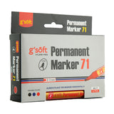 G'Soft Permanent Marker Fine Red GS71 (12pcs)