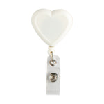 Long Life ID Clip with Strings Heart White H79 (25pcs)