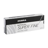 Zebra Superfine Ballpen 0.5mm Black H8000 (10pcs)