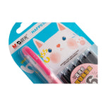 M&G Cat Erasable Fountain Pen + 6 Blue Ink Cartridge Blue HAFP0360 (1set)