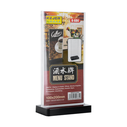 Kejea Acrylic Menu Stand 10cmx20cm K684 (3pcs)