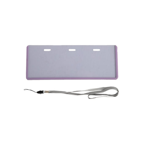 Long Life Plastic Name Tag Holder With Strap 18cmx5.5cm Violet LL11 (25pcs)