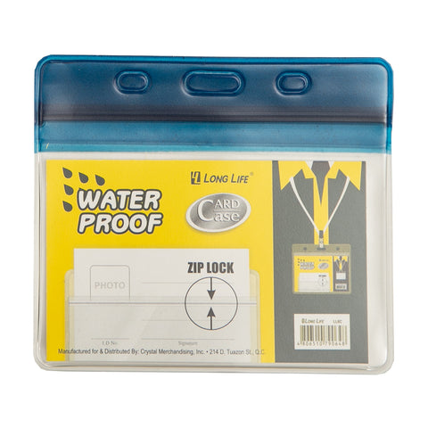 Long Life Waterproof ID Case Horizontal 85x55mm Blue LL6 (5pcs)