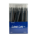 Crystal Long Life Gel Pen 0.48mm Black LL888 (50pcs)