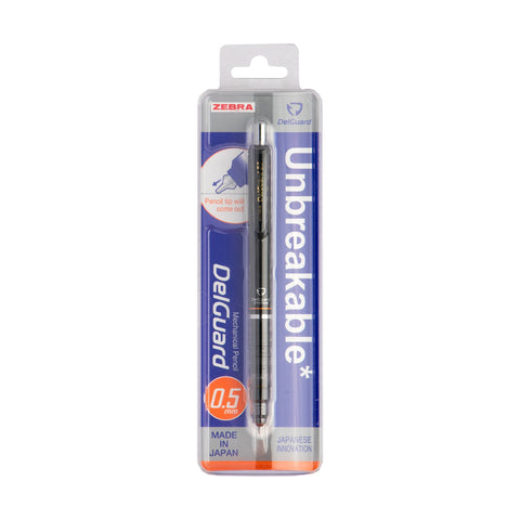 Zebra Delguard Unbreakable Mechanical Pencil 0.5mm Black MA85 (1pc)