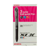 Zebra 3-Color Retractable Ballpen 0.7mm NZ3C (12pcs)