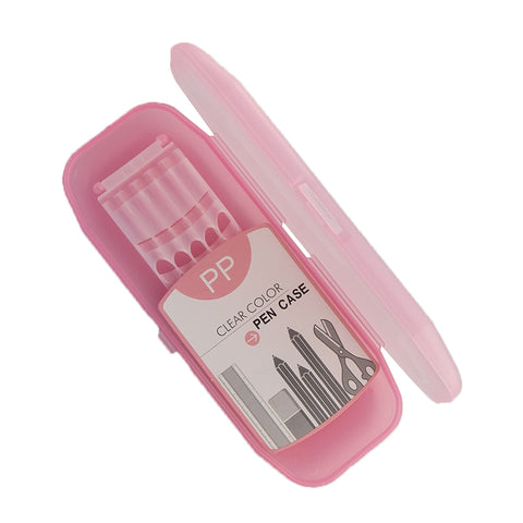Long Life Plastic Pencil Case Pink PC96 (1pc)