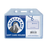 Long Life Unbreakable Rubber ID Card Case 5.4cmx8.5cm Clear SH99 (25pcs)