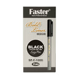 Faster Bold Liner Medium Gel Ink Sign Pen Black SPF1000 (12pcs)