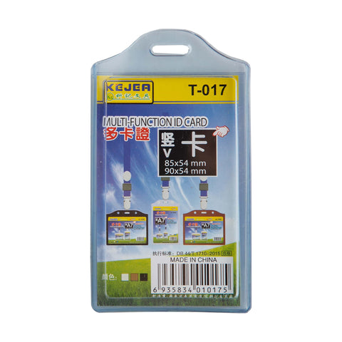 Kejea Multi-Function ID Card Holder 85x54mm Vertical Clear T017 (5pcs)