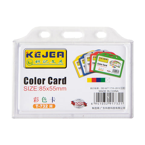 Kejea Coloured ID Case 8.5cmx5.5cm Clear T732H (50pcs)