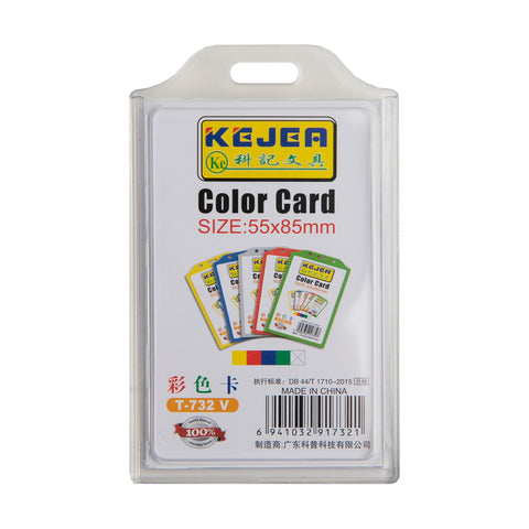 Kejea Colored ID Case 5.5cmx8.5cm Clear T732V (50pcs)