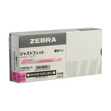 Zebra Justfit Highlighter Dual Tip Pink WKT17 (10pcs)