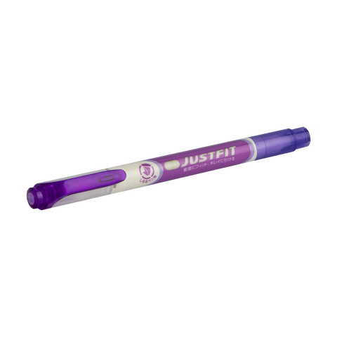 Zebra Justfit Highlighter Dual Tip Purple WKT17 (10pcs)